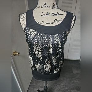 B wear satin black blouse